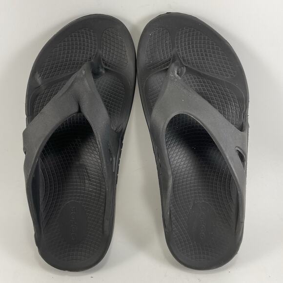 Oofos Ooriginal Flop Flops Womens Size 8 Mens 6 Black Comfort Recovery Sandal - Picture 5 of 9